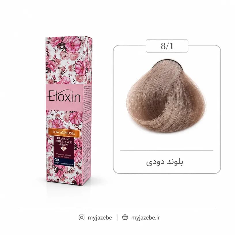 رنگ مو الوکسین 8.1 بلوند دودی 120میل