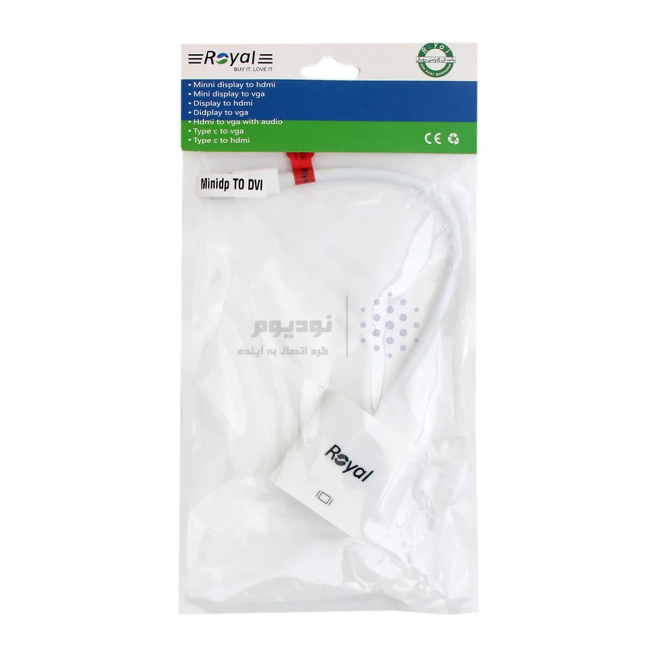 تبدیل Mini DP TO DVI رویال-سفید — تصویر ۱۰