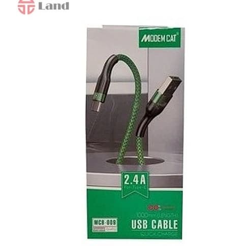 کابل شارژ تایپ سی ۵ آمپر از برند با کیفیت مودم کت MCB-009/TYPE-C کدk24115