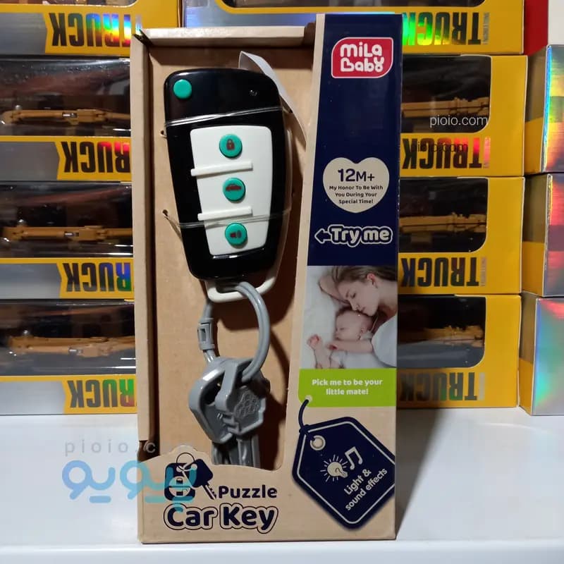 اسباب بازی ریموت و کلید ماشین موزیکال نوزادی mila baby مدل Puzzle Car Key