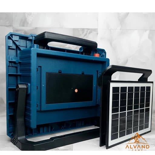 چراغ پروژکتور شارژی خورشیدی 400 وات مدل W8109-2 — تصویر ۲