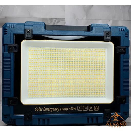 چراغ پروژکتور شارژی خورشیدی 400 وات مدل W8109-2 — تصویر ۵