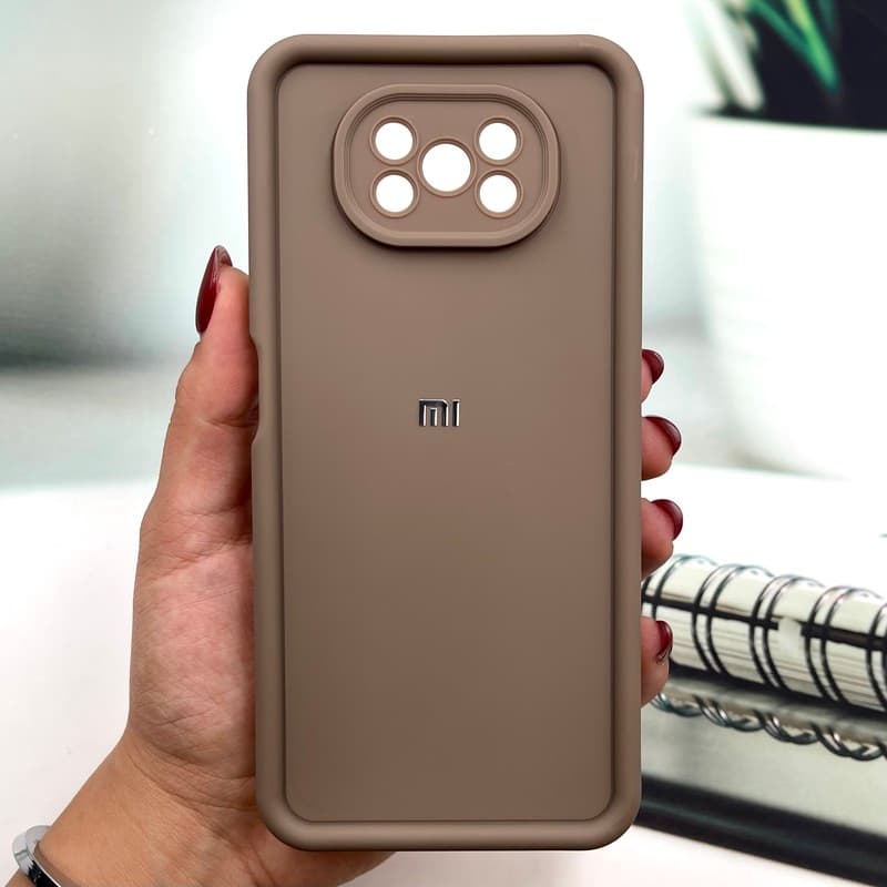 قاب گوشی Poco X3 / Poco X3 NFC / Poco X3 Pro شیائومی Armor Case ضد ضربه سیلیکونی تاک سولید محافظ لنز دار برجسته موکا کد 903024
