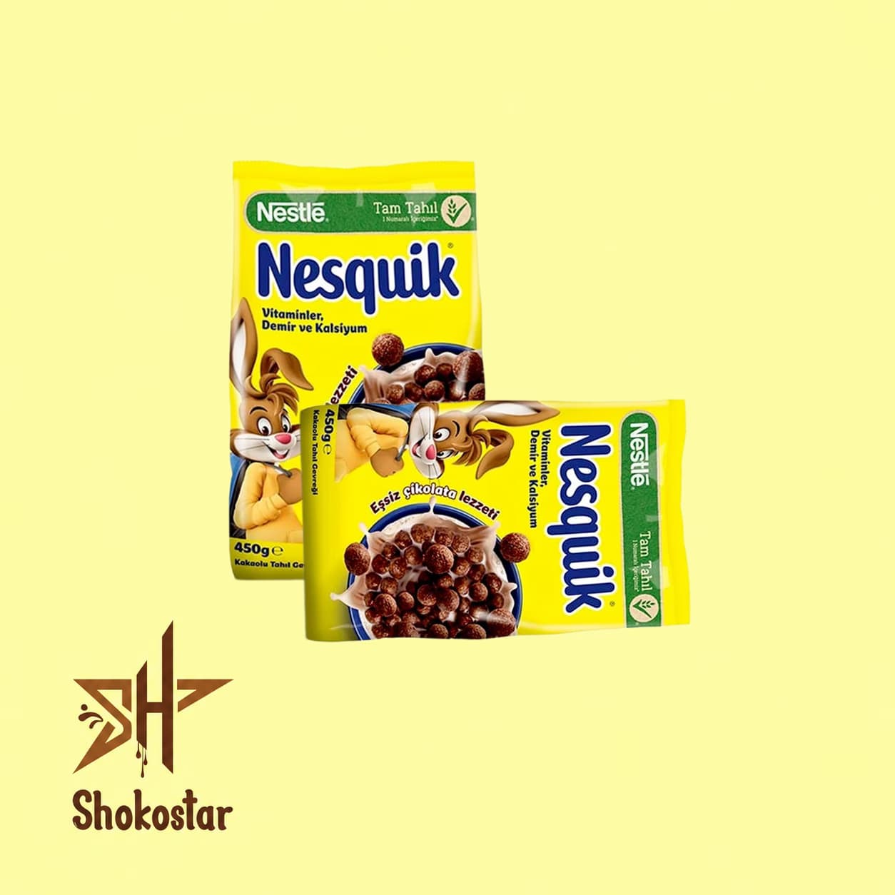 کورن فلکس شکلاتی نسکوئیک نستله 450 گرمی (Nestlé Nesquik Cereal) — تصویر ۲