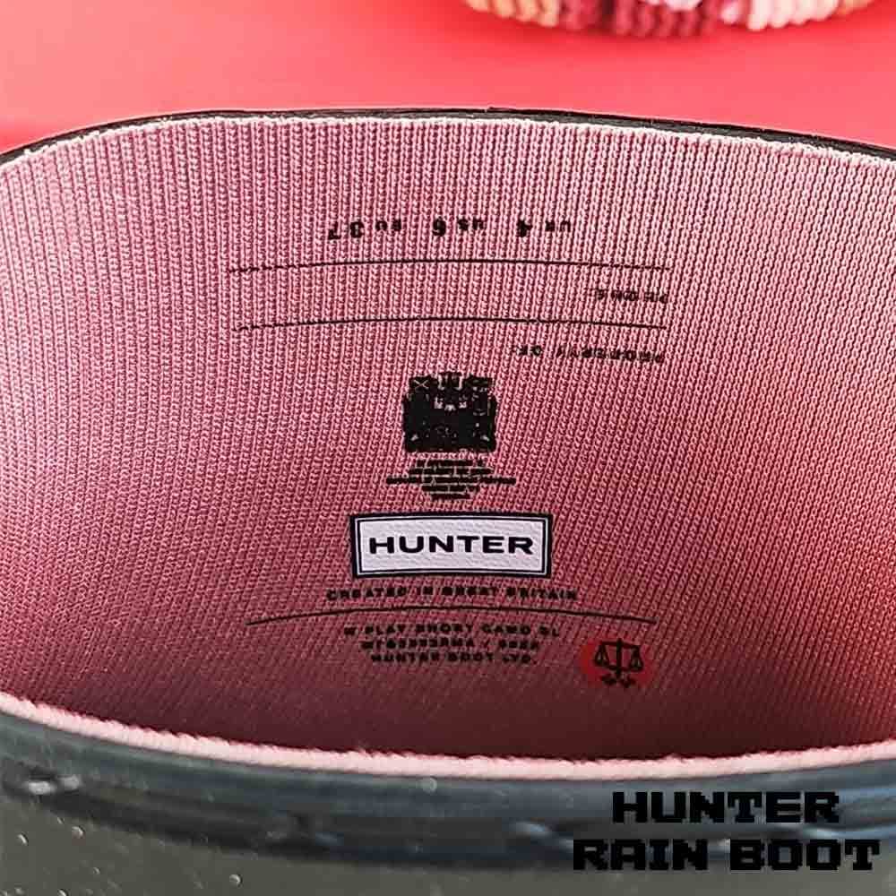 بوت هانتر زنانه ساق کوتاه مشکی صورتی Hunter Original Rain Women’s Short Boots Black Pink — تصویر ۳