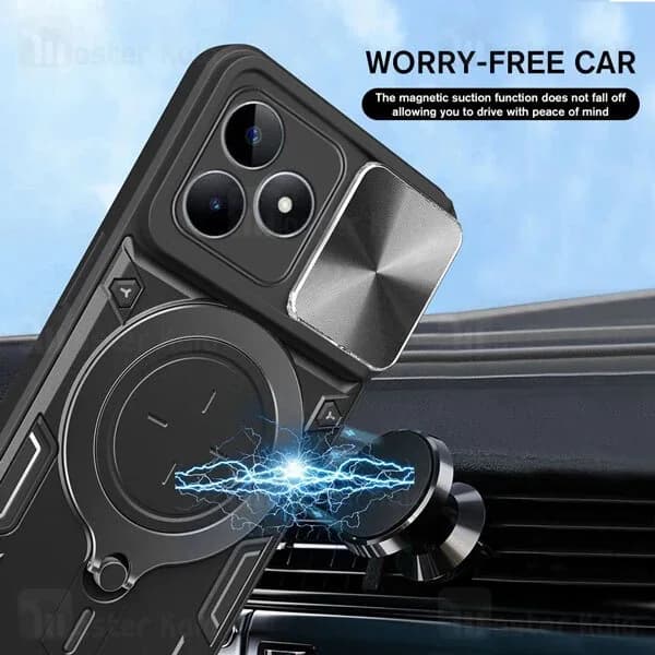 قاب ضد ضربه مگنتی Realme C53 Magnetic Support Case دارای محافظ دوربین — تصویر ۸