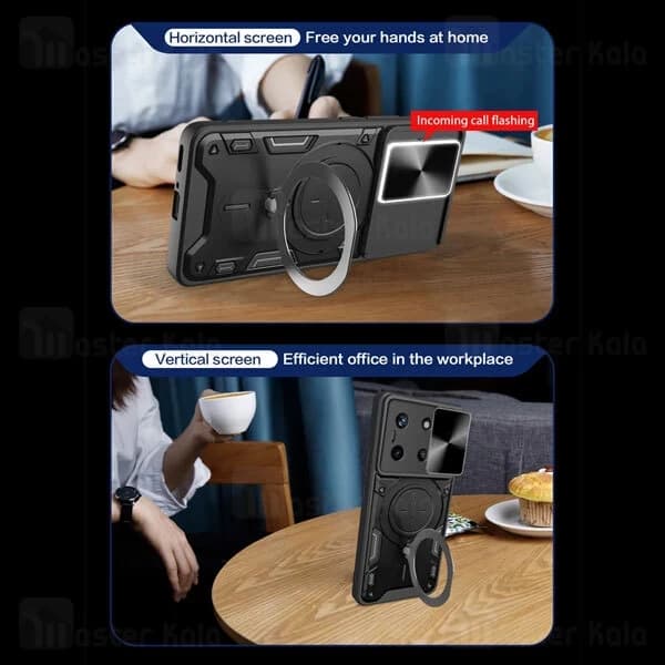قاب ضد ضربه مگنتی Realme 11 4G Magnetic Support Case دارای محافظ دوربین — تصویر ۳