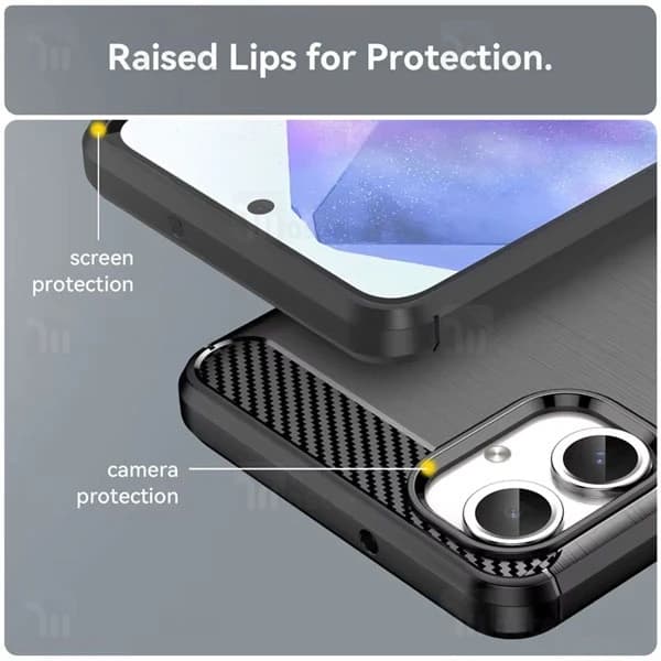 قاب فیبر کربنی سامسونگ Samsung Galaxy A06 Rugged Armor Fiber Carbon — تصویر ۴