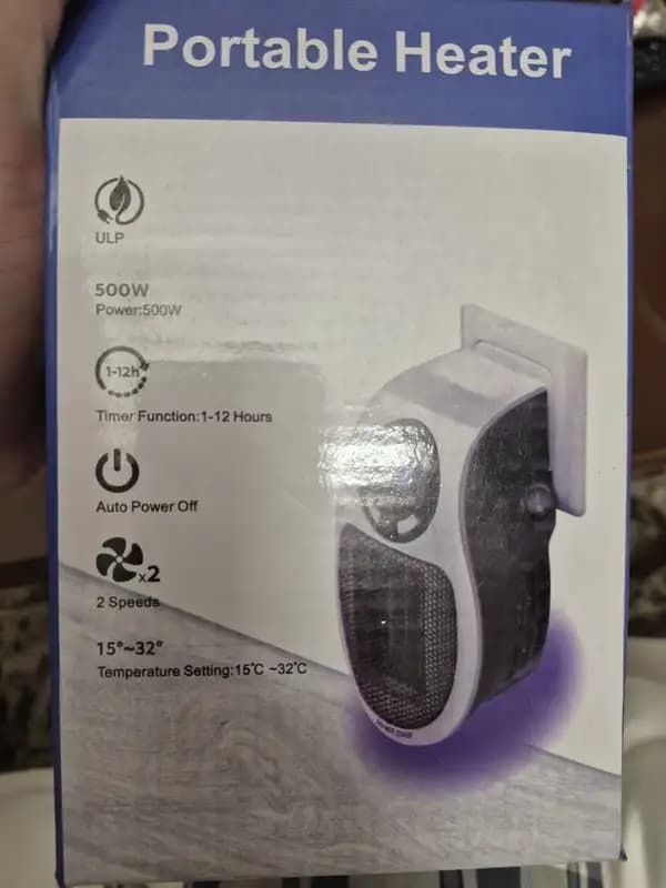 فن هیتر قابل حمل Portable Heater + کنترل از را دور — تصویر ۲