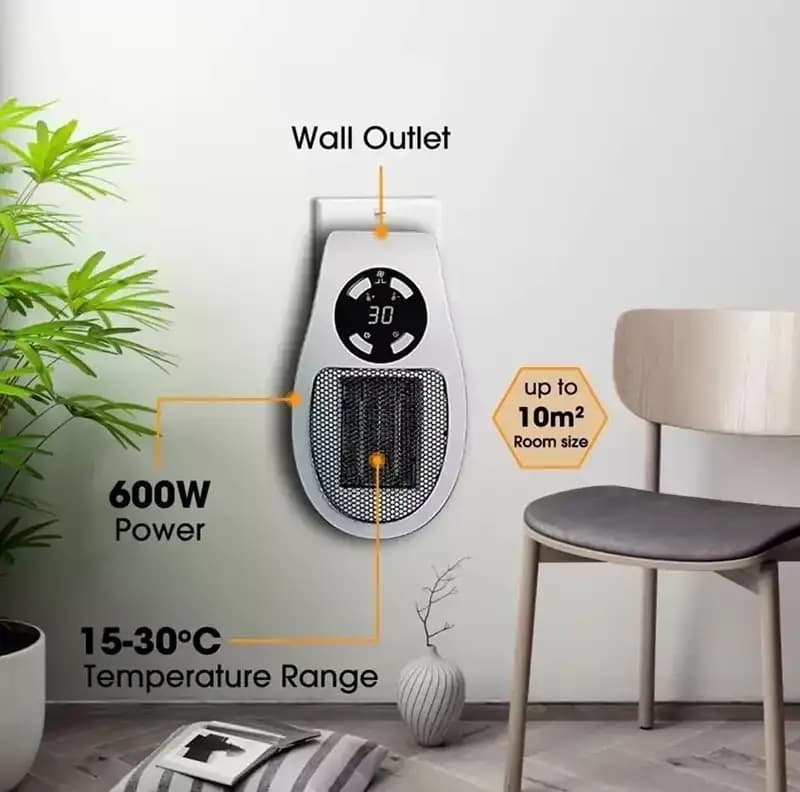 فن هیتر قابل حمل Portable Heater + کنترل از را دور — تصویر ۷