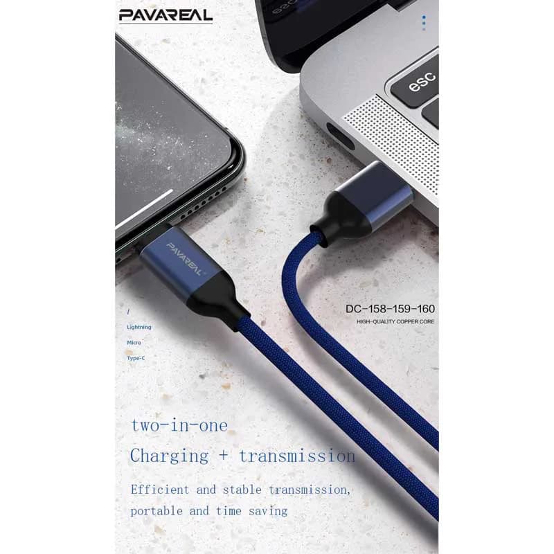 کابل شارژر پاواریل تایپ سی مدل DC-160 — تصویر ۲