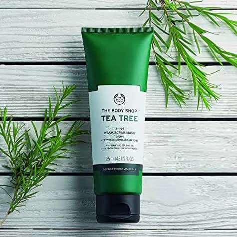 شوینده و اسکراب و ماسک سه کاره تی تری بادی شاپ tea tree the body shop حجم 125 میل — تصویر ۴