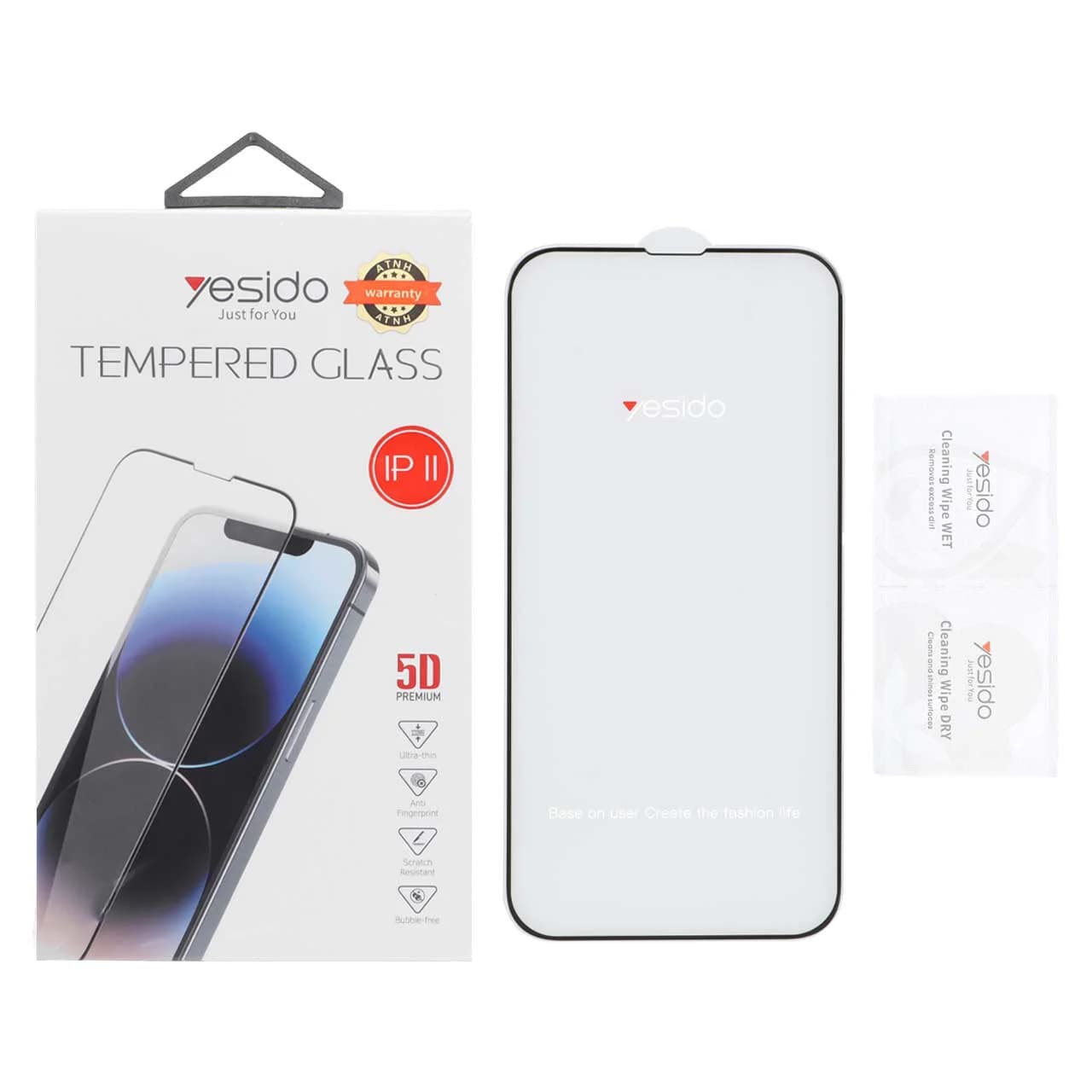 محافظ صفحه نمایش شیشه ای اورجینال TEMPERED Glass Yesido مدل Apple iPhone 13 Pro Max / iPhone 14 Plus (پک دار) — تصویر ۲