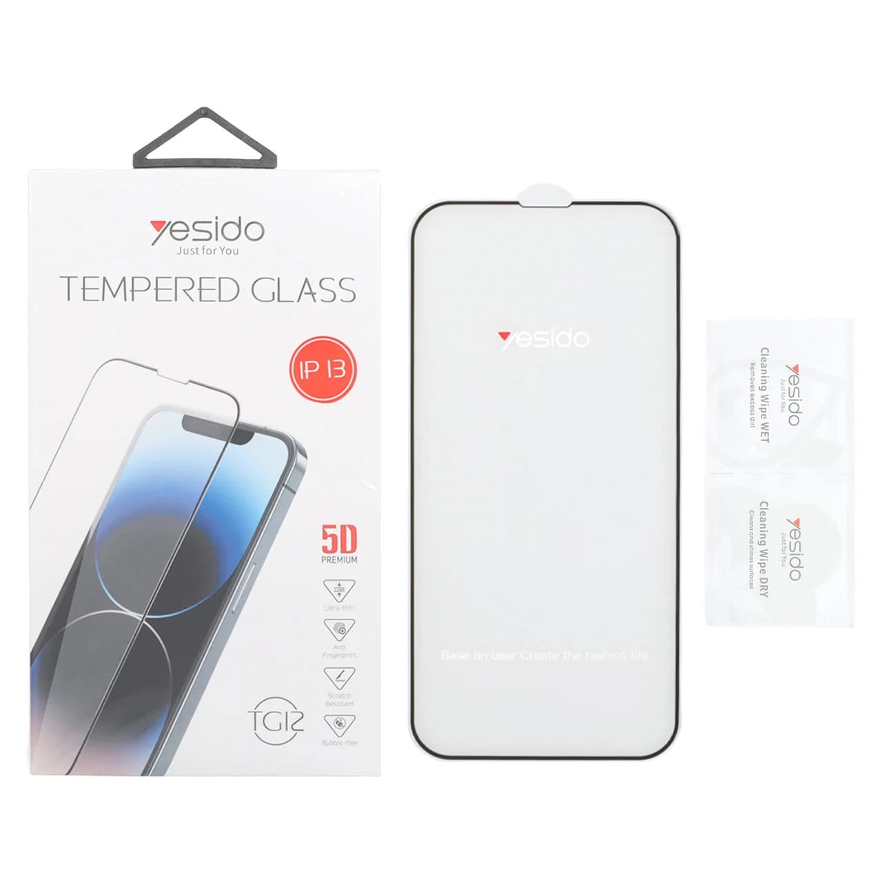محافظ صفحه نمایش شیشه ای اورجینال TEMPERED Glass Yesido مدل Apple iPhone 13 / iPhone 13 Pro / iPhone 14 / 16e (پک دار) — تصویر ۲
