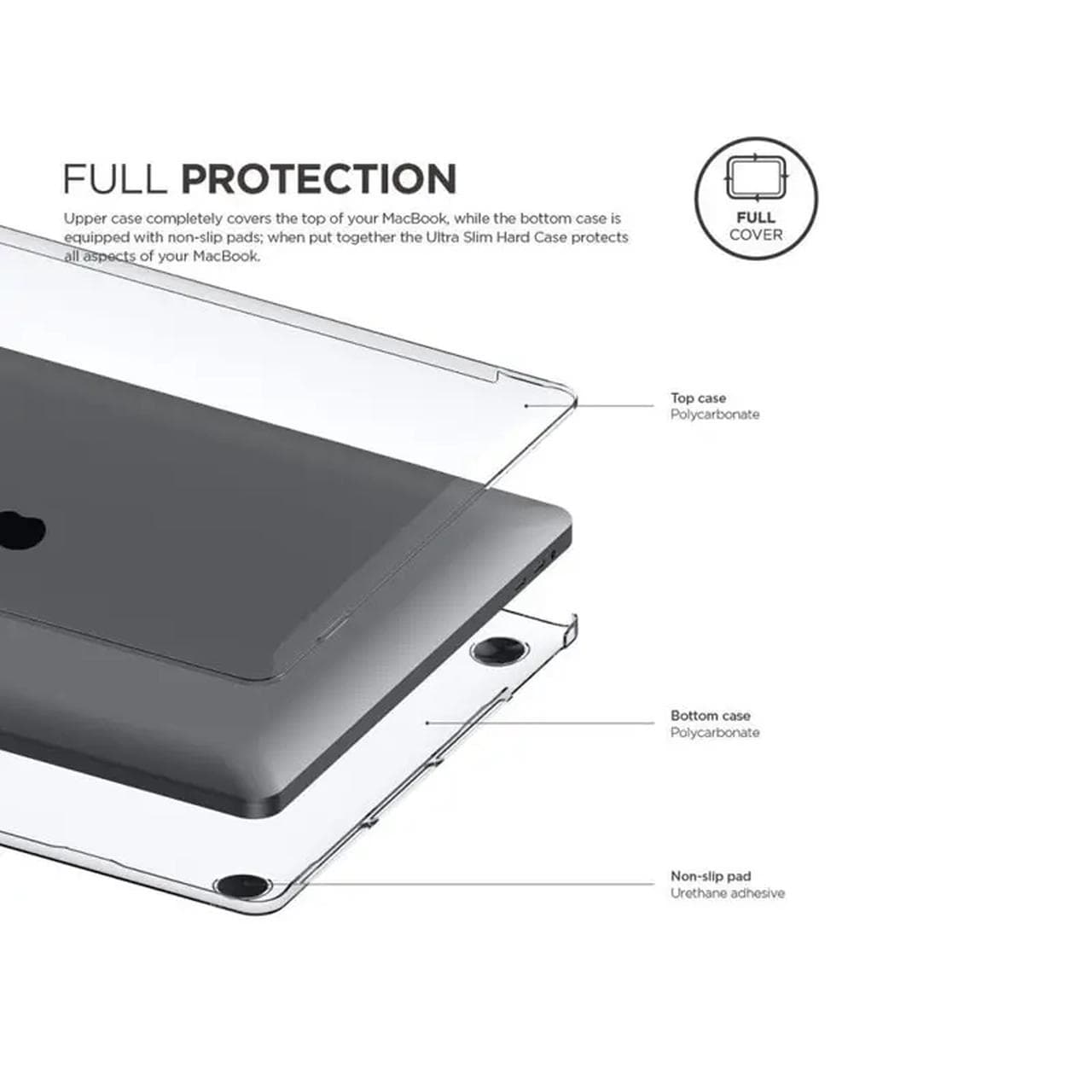 کاور “16 Green Lion MacBook Pro 2021 مدل Ultra-Slim Hard Shell GNHCM16P21GY – خاکستری – MN (پک ضعیف) — تصویر ۲
