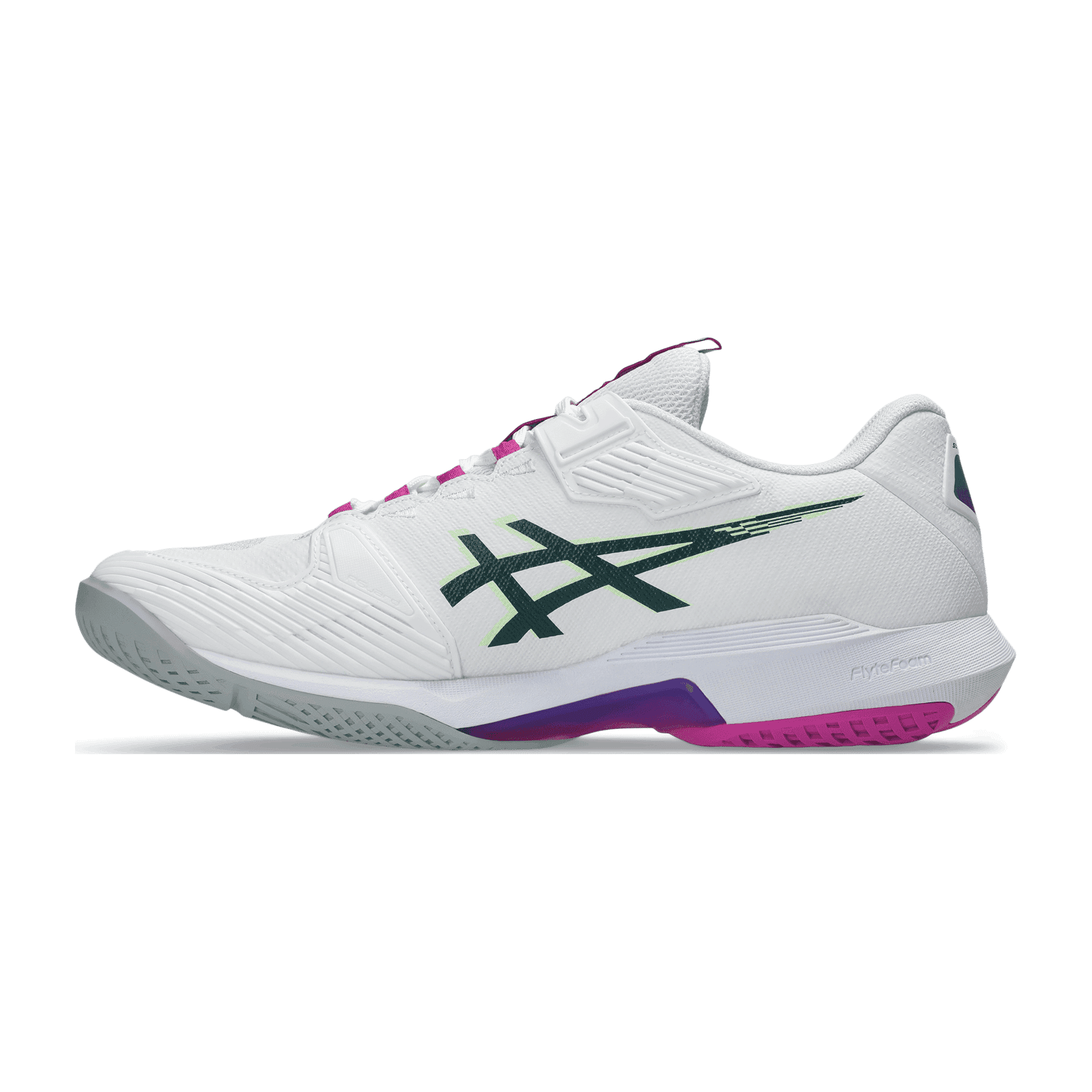 کفش تنیس مردانه اسیکس ASICS SOLUTION SPEED FF 4 – سفید/بنفش — تصویر ۱۲
