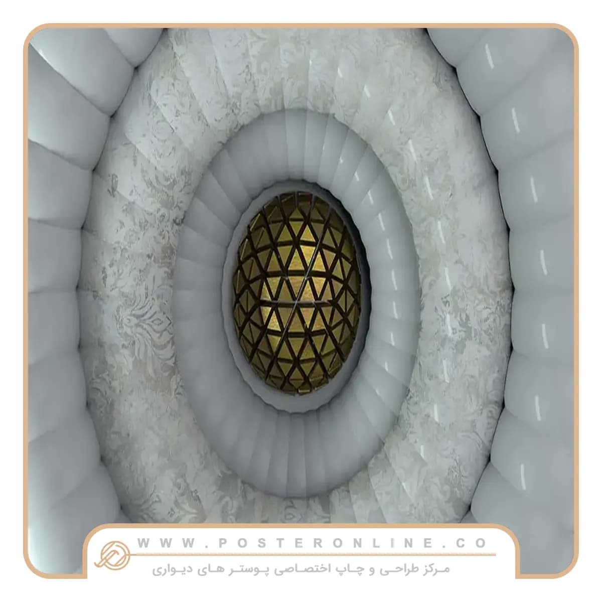 پوستر دیواری لاکچری طرح سه بعدی کد A-3061 — تصویر ۲
