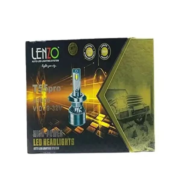 هدلایت خودرو لنزو مدل T55 Pro پایه H7 بسته دو عددی — تصویر ۲