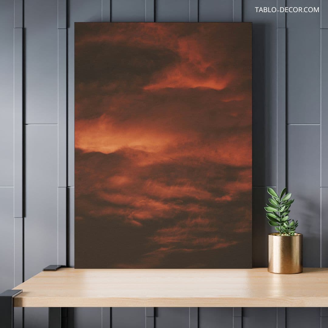 تابلو آسمان نارنجی orange sky