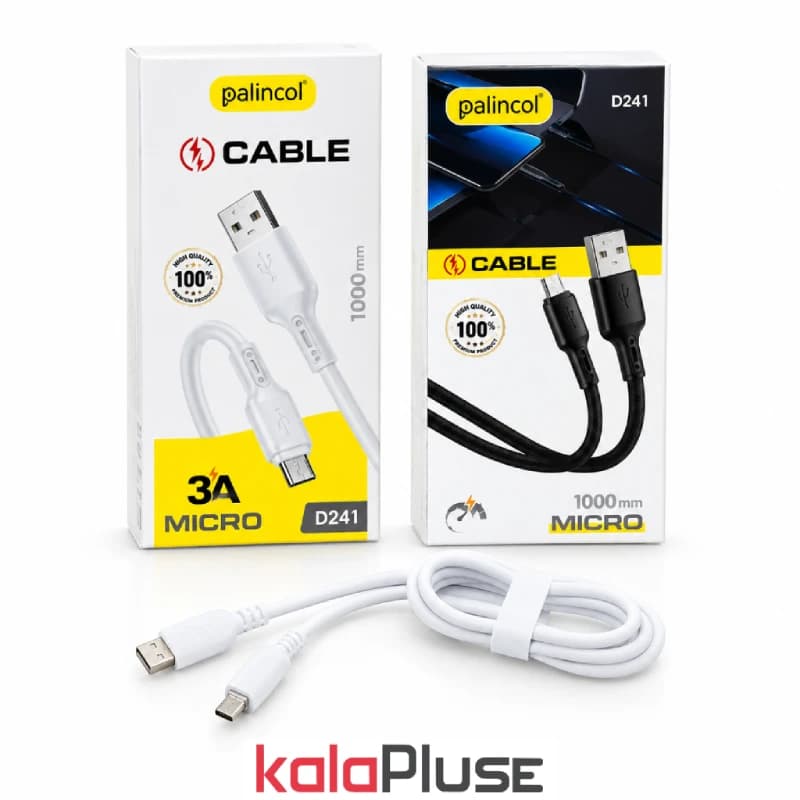 کابل شارژ سیلیکونی میکرو 3 آمپر Delincol
