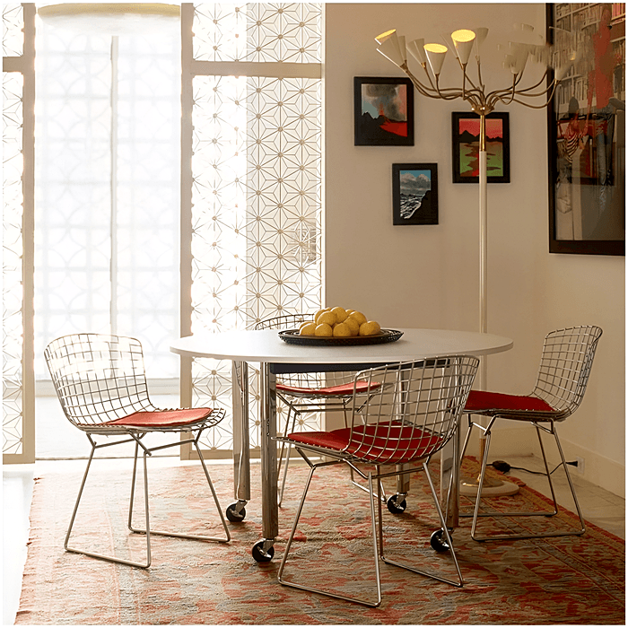 صندلی نظری مدل برتویا – رزگلد و گلد – Bertoia-N103 — تصویر ۷