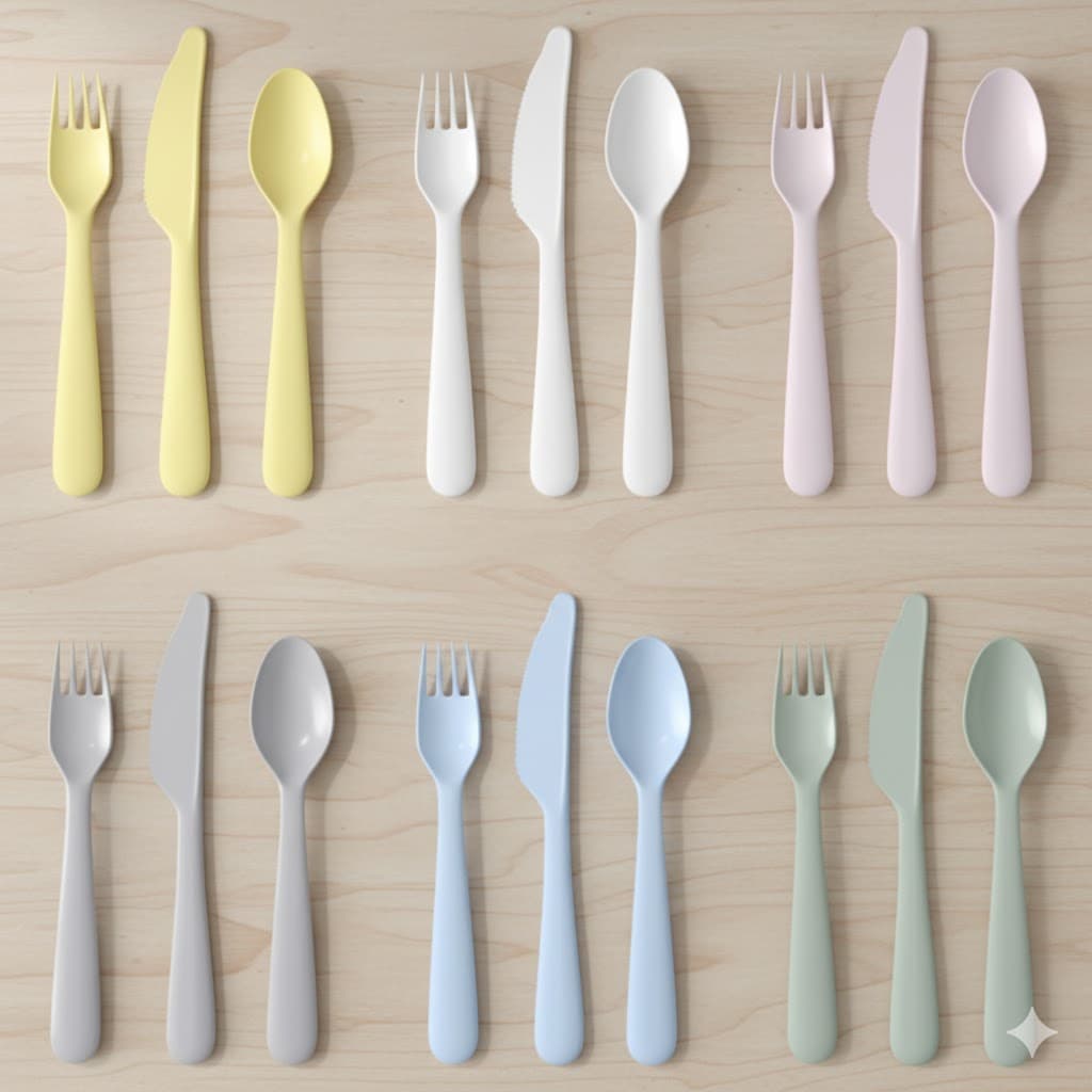 سرویس قاشق چنگال رنگی کودک ایکیا IKEA-KALAS