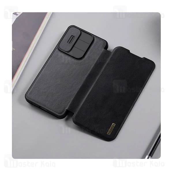 کیف چرمی نیلکین سامسونگ Samsung Galaxy S25 Edge Nillkin Qin Pro Leather Case دارای محافظ دوربین — تصویر ۴