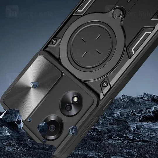 قاب ضد ضربه مگنتی اوپو Oppo A58 4G Magnetic Support Case دارای محافظ دوربین — تصویر ۳