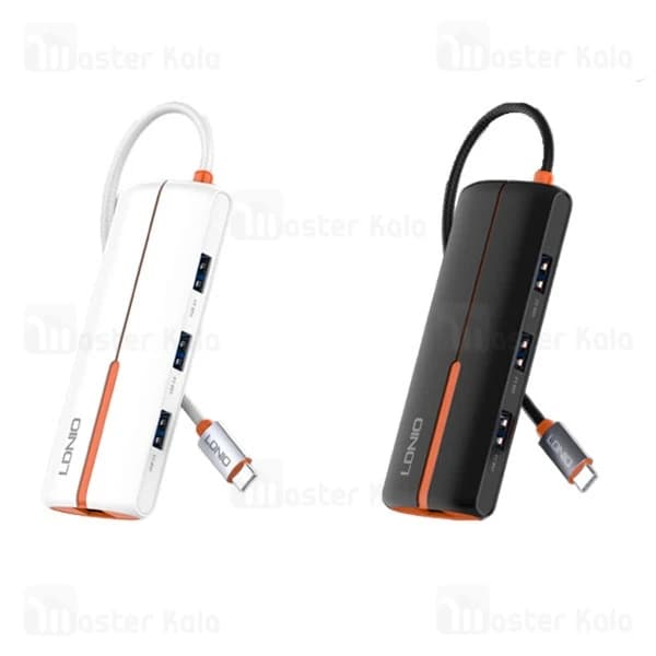 هاب 6 پورت تایپ سی الدینیو LDNIO DS-26U توان 100 وات — تصویر ۲