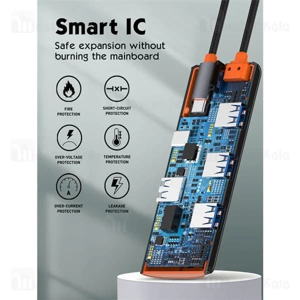 هاب 5 پورت تایپ سی الدینیو LDNIO DS-25U توان 100 وات — تصویر ۸