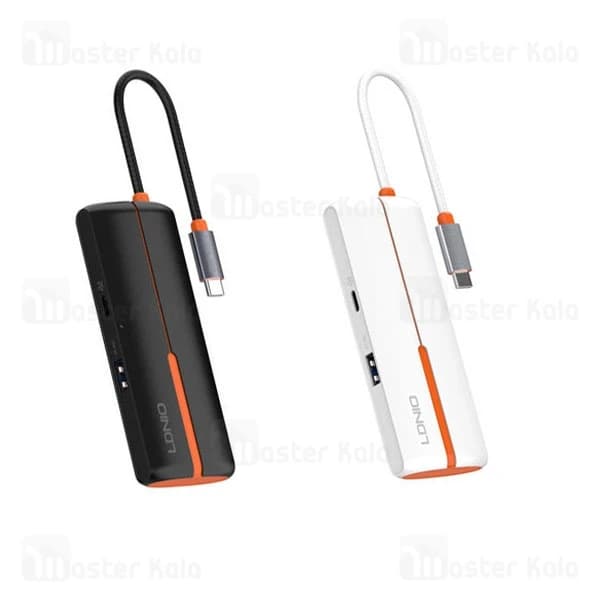 هاب 5 پورت تایپ سی الدینیو LDNIO DS-25U توان 100 وات — تصویر ۲