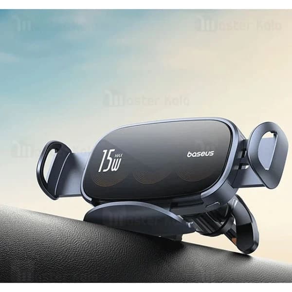 هولدر دریچه کولری و شارژر وایرلس بیسوس 00-Baseus BS-CM029 LightChaser Series C40355901111 توان15 وات — تصویر ۸