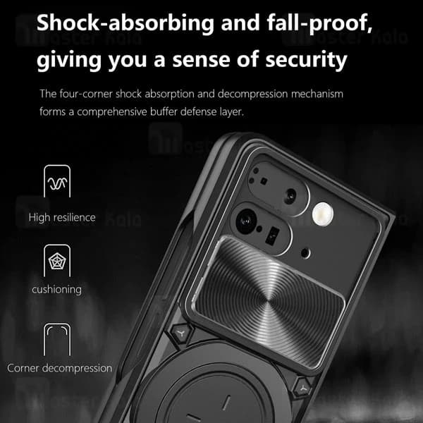 قاب ضد ضربه مگنتی گوگل Google Pixel 9 Pro Fold Magnetic Support Case دارای محافظ دوربین — تصویر ۶