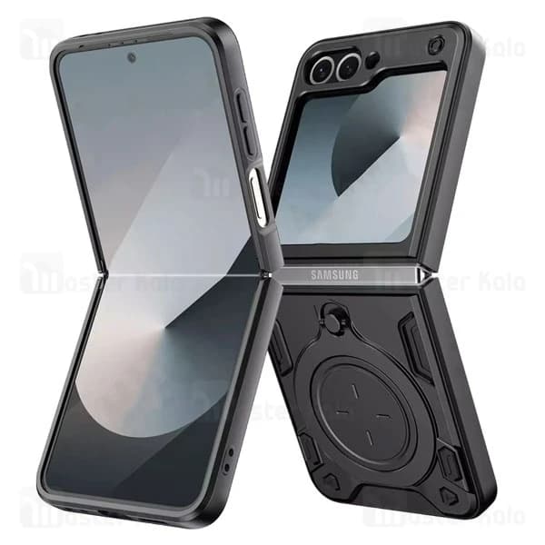 قاب ضد ضربه مگنتی سامسونگ Samsung Galaxy Z Flip6 Magnetic Support Case دارای محافظ دوربین — تصویر ۴