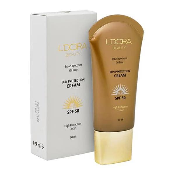 کرم ضدآفتاب SPF50 رنگی و فاقد چربی L’dora حجم 50 میلی لیتر — تصویر ۲