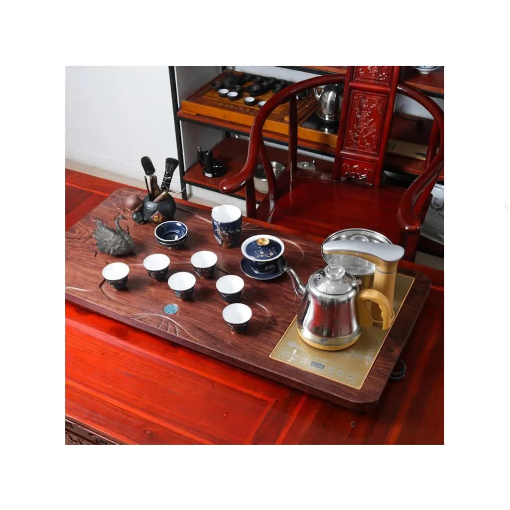 سینی مخصوص دم آوری چای کد solid wood D چین چای — تصویر ۲