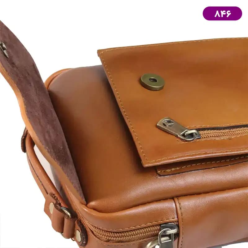 کیف دوشی چرم طبیعی چرمسال مدل 846 — تصویر ۷