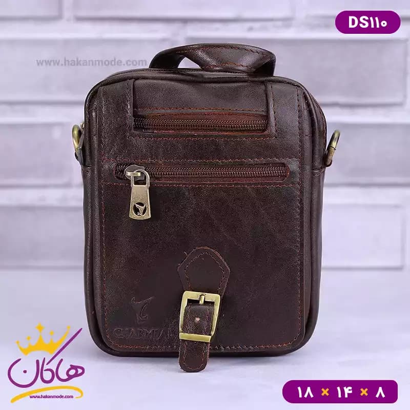 کیف دوشی چرم طبیعی سایز کوچک چرمسال | DS110 — تصویر ۵