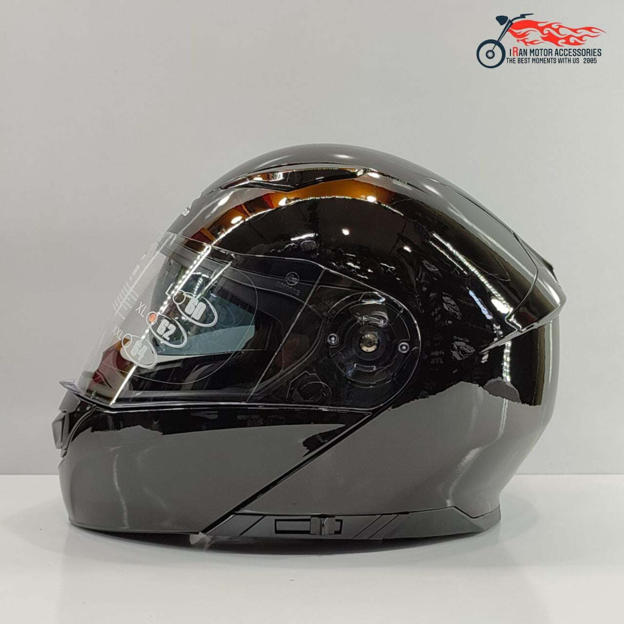 کلاه کاسکت فک متحرک راپیدو rapido کد 950 – مشکی براق