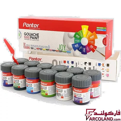 گواش 12 رنگ پنتر مدل نانو پوشرنگ کد GP711