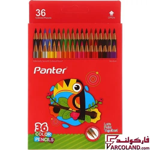 مداد رنگی 36 رنگ پنتر جعبه مقوایی کد PCP103
