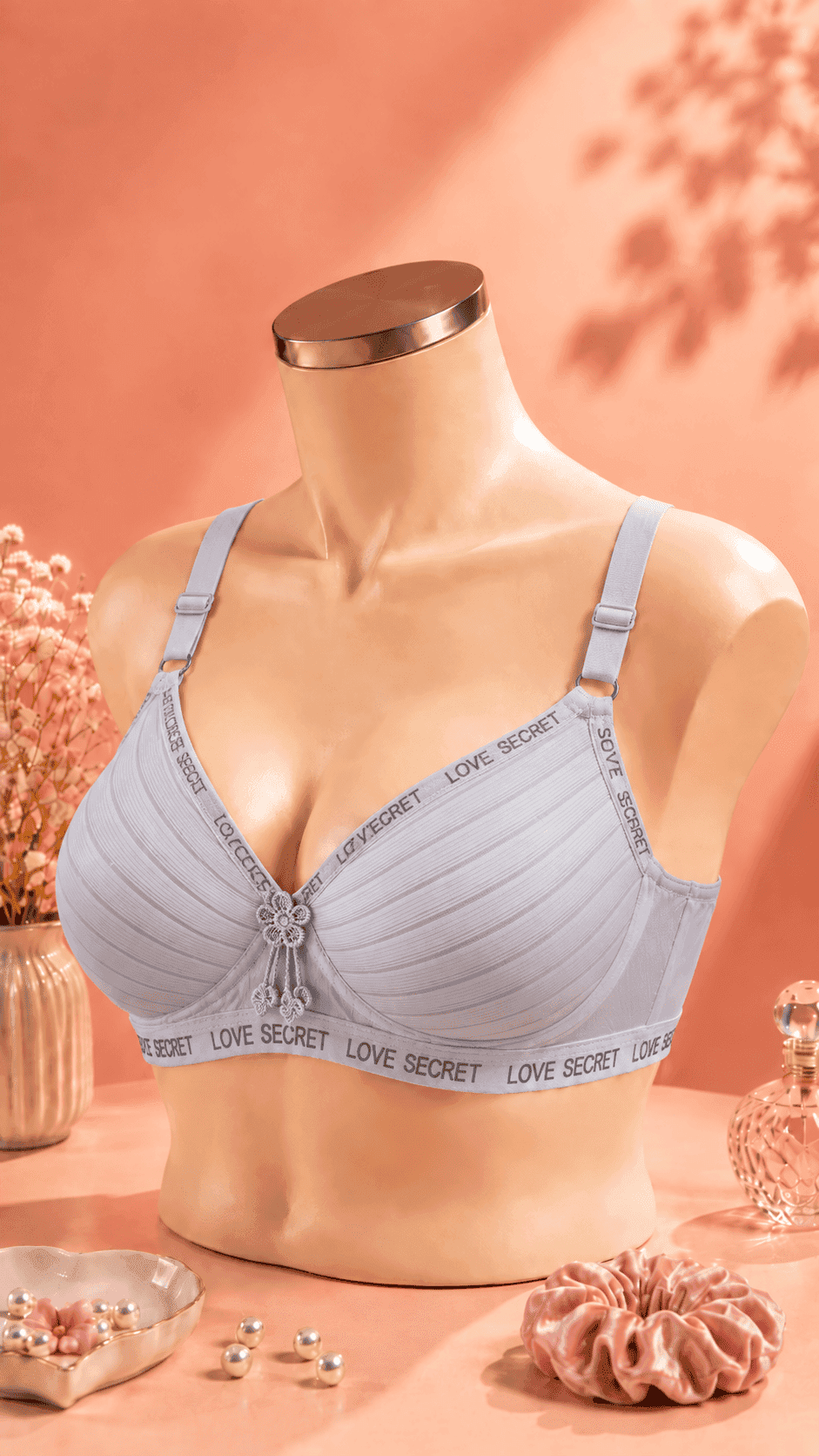 سوتین ابری LOVE SECRET طوسی روشن سایز 90
