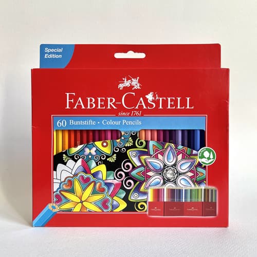 مداد رنگی 60 رنگ فابرکاستل جعبه مقوایی (FABER CASTELL)