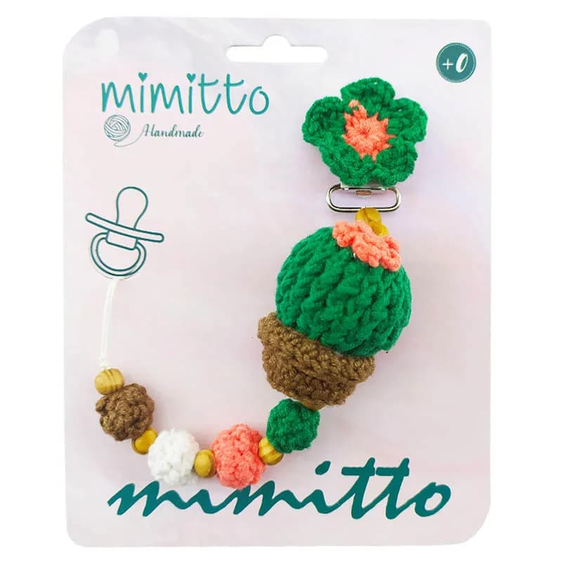 بند پستانک عروسکی بافت سبز تیره Mimitto