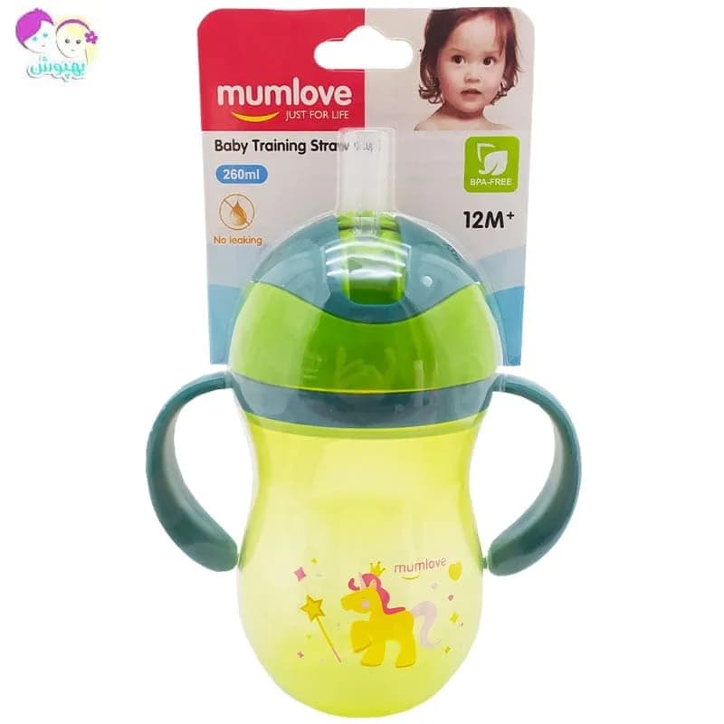 لیوان آبمیوه خوری 260 میل نی دار 12+ مام لاو Mum love — تصویر ۳