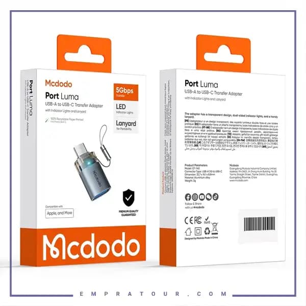 تبدیل otg تایپ سی مک دودو OT-7400 — تصویر ۶