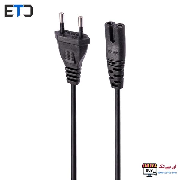 کابل برق آداپتور دو چاک AC Power Cable — تصویر ۲