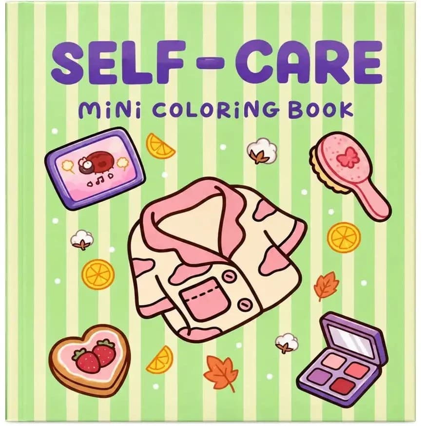 دفتر مینی رنگ آمیزی طرح self-care لانگو
