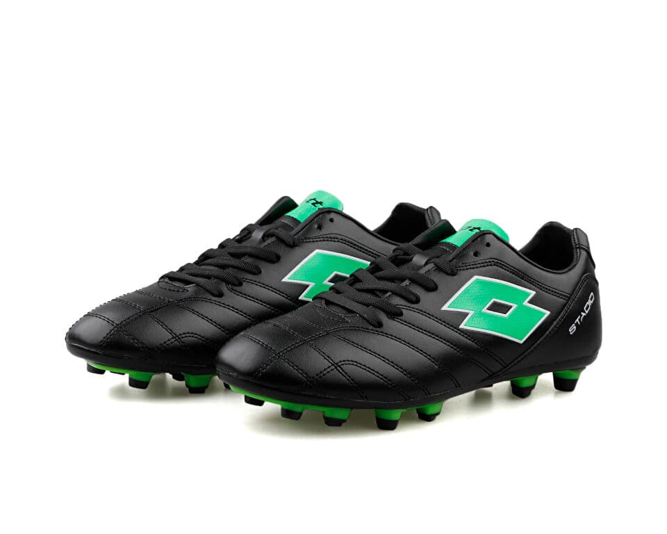 Lotto Stadio Fg 2Pr Black/Green Football Boots — تصویر ۳