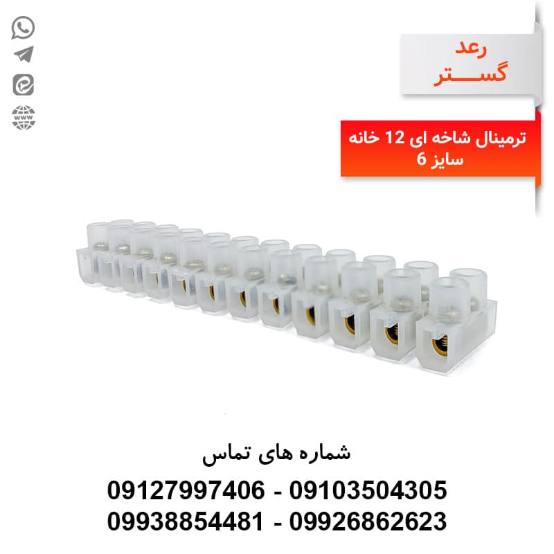 ترمینال شاخه ای 12 خانه سایز 6